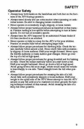 2006 Polaris ATV Trail Blazer Owners Manual, Page 12
