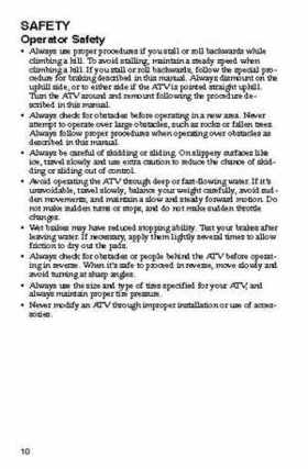 2006 Polaris ATV Trail Blazer Owners Manual, Page 13