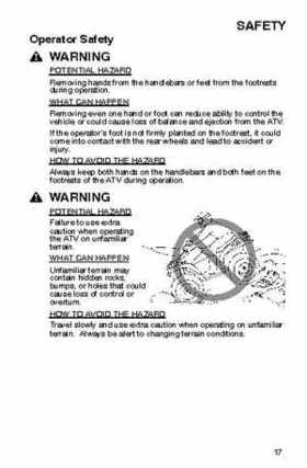 2006 Polaris ATV Trail Blazer Owners Manual, Page 20
