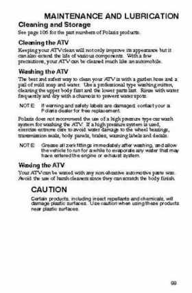 2006 Polaris ATV Trail Blazer Owners Manual, Page 102