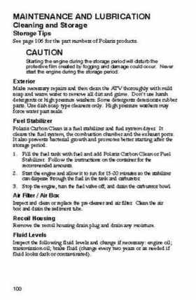 2006 Polaris ATV Trail Blazer Owners Manual, Page 103
