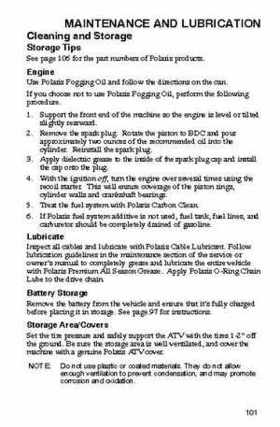2006 Polaris ATV Trail Blazer Owners Manual, Page 104