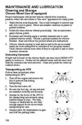 2006 Polaris ATV Trail Blazer Owners Manual, Page 105