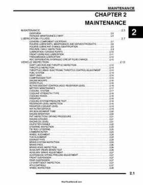 2007 Polaris Sportsman 700/800/800 X2 EFI Service Manual, Page 21