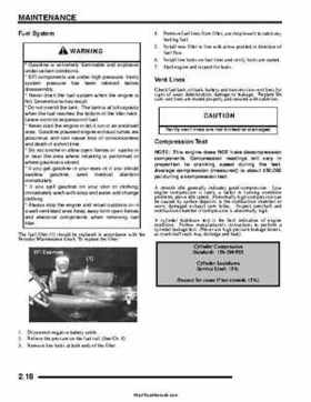 2007 Polaris Sportsman 700/800/800 X2 EFI Service Manual, Page 36