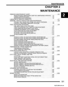 2008 Polaris ATV Sportsman 300 400 H.O. Service Manual, Page 11