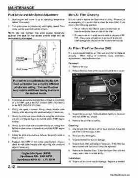 2008 Polaris ATV Sportsman 300 400 H.O. Service Manual, Page 22