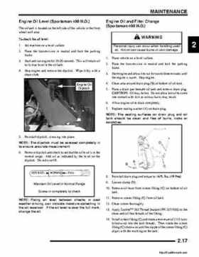 2008 Polaris ATV Sportsman 300 400 H.O. Service Manual, Page 27
