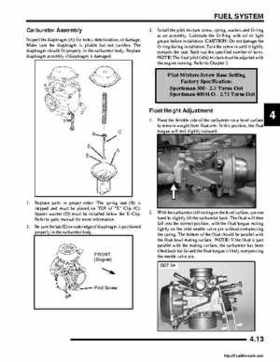 2008 Polaris ATV Sportsman 300 400 H.O. Service Manual, Page 105