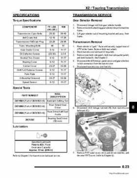 2008 Polaris Sportsman 700/800/700 X2 EFI Service Manual, Page 261