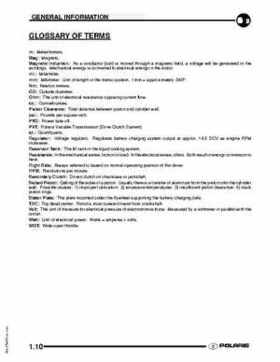 2009 Polaris Scrambler 500 4x4 2x4 factory service manual, Page 10