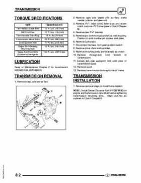 2009 Polaris Scrambler 500 4x4 2x4 factory service manual, Page 186