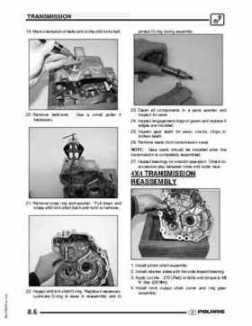 2009 Polaris Scrambler 500 4x4 2x4 factory service manual, Page 190