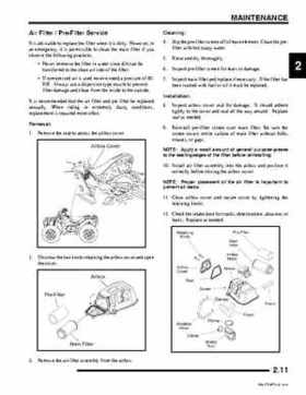 2009 Polaris Sportsman 850 XP EFI EPS Service Manual, Page 21