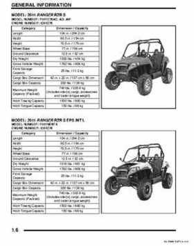 2011 Polaris Ranger RZR ATV Service Manual, Page 6