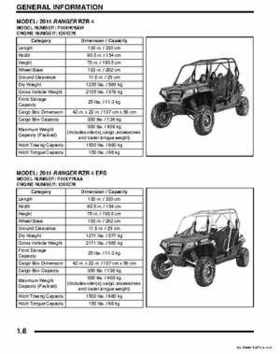 2011 Polaris Ranger RZR ATV Service Manual, Page 8