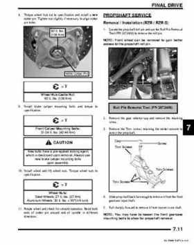 2011 Polaris Ranger RZR ATV Service Manual, Page 259