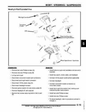 2012 Sportsman 400/500 and EFI Tractor Service Manual 9923412, Page 200