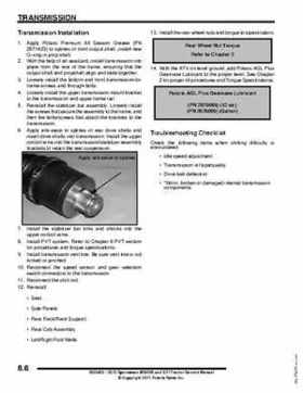 2012 Sportsman 400/500 and EFI Tractor Service Manual 9923412, Page 314