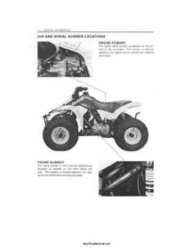 1987-2006 Suzuki ATV LT80 Service Manual, Page 9
