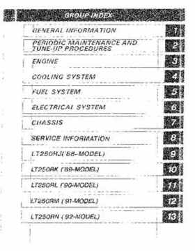 1988-1992 Suzuki LT250R Service Manual, Page 1