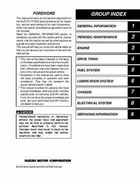 2002-2009 Suzuki LT-F250 Ozark Service Manual, Page 1