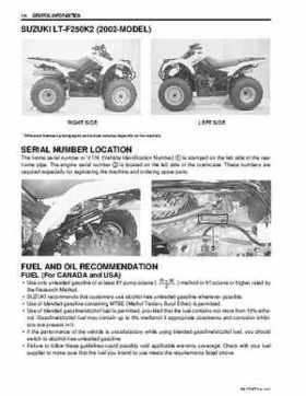 2002-2009 Suzuki LT-F250 Ozark Service Manual, Page 8