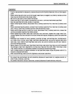 2003-2005 Suzuki LT-A500F Service Manual, Page 7