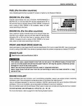 2003-2005 Suzuki LT-A500F Service Manual, Page 9