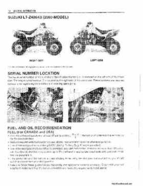 2003 Suzuki LT-Z400 Factory Service Manual, Page 4