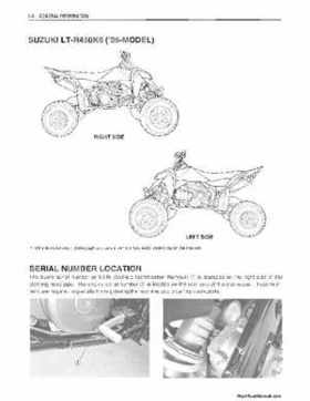 2006-2009 Suzuki LT-R450 Service Manual, Page 4