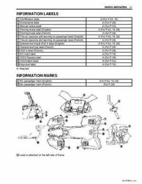 2006-2009 Suzuki LT-Z50 QuadSport ATV Factory Service Manual, Page 11