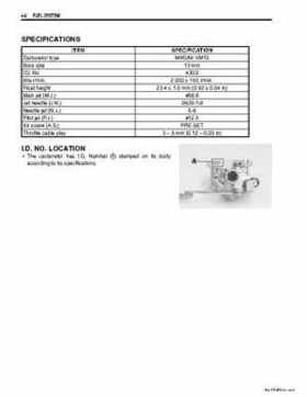 2006-2009 Suzuki LT-Z50 QuadSport ATV Factory Service Manual, Page 101