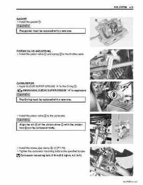2006-2009 Suzuki LT-Z50 QuadSport ATV Factory Service Manual, Page 108