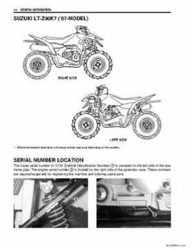 2007-2009 Suzuki LTZ90 factory service manual, Page 8