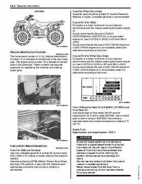 2008 Suzuki LT-A400/F, LT-F400/F ATV Service Manual, Page 18