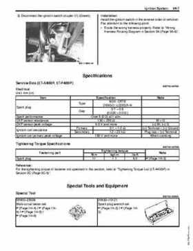 2008 Suzuki LT-A400/F, LT-F400/F ATV Service Manual, Page 197