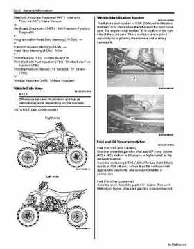 2009 Suzuki 400 LTZ Quad Sport Service Manual, Page 14