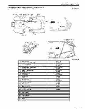 2009 Suzuki 400 LTZ Quad Sport Service Manual, Page 17