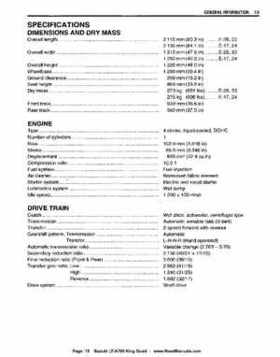 All Years Suzuki LT-A700 King Quad 700 Factory Service Manual, Page 15