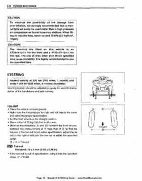 All Years Suzuki LT-A700 King Quad 700 Factory Service Manual, Page 42