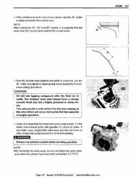 All Years Suzuki LT-A700 King Quad 700 Factory Service Manual, Page 87
