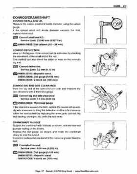 All Years Suzuki LT-A700 King Quad 700 Factory Service Manual, Page 97