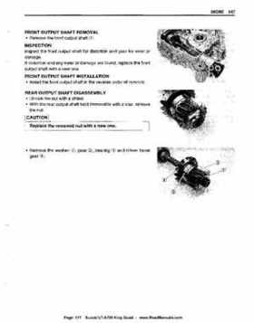 All Years Suzuki LT-A700 King Quad 700 Factory Service Manual, Page 117