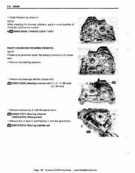 All Years Suzuki LT-A700 King Quad 700 Factory Service Manual, Page 126