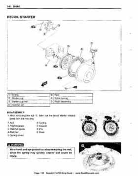 All Years Suzuki LT-A700 King Quad 700 Factory Service Manual, Page 130