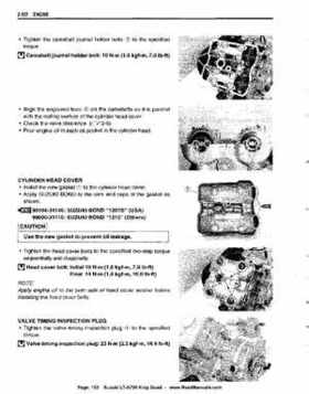 All Years Suzuki LT-A700 King Quad 700 Factory Service Manual, Page 153