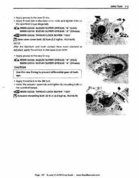 All Years Suzuki LT-A700 King Quad 700 Factory Service Manual, Page 167