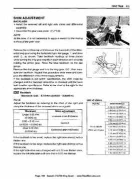 All Years Suzuki LT-A700 King Quad 700 Factory Service Manual, Page 169