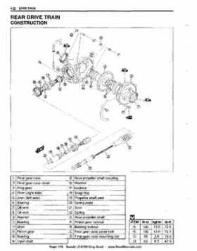 All Years Suzuki LT-A700 King Quad 700 Factory Service Manual, Page 176